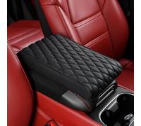 HHCVN Cuscino Bracciolo Auto per VW T-ROC/T-ROC R, con 2 Tasche Pelle Impermeabile Copri Poggia Braccio Auto Accessori,Black