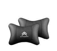 HHD_ABC Poggiatesta per Sedile Auto per Citroën C5 2000-2008,Cuscino in Pelle PU,Cuscino Cervicale per Guida,Cuscino Auto Collo Pillow,Sostiene Il Collo e Allevia Il Dolore, Black