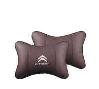 HHD_ABC Poggiatesta per Sedile Auto per Citroën C5 2008-2017 RD TD,Cuscino in Pelle PU,Cuscino Cervicale per Guida,Cuscino Auto Collo Pillow,Sostiene Il Collo e Allevia Il Dolore, Brown