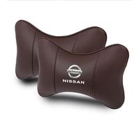 HHD_ABC Poggiatesta per Sedile Auto per Nissan NV250 2019-2021,Cuscino in Pelle PU,Cuscino Cervicale per Guida,Cuscino Auto Collo Pillow,Sostiene Il Collo e Allevia Il Dolore,Brown