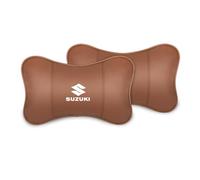 HHD_ABC Poggiatesta per Sedile Auto per Suzuki Wagon R 1997-2008,Cuscino in Pelle PU,Cuscino Cervicale per Guida,Cuscino Auto Collo Pillow,Sostiene Il Collo e Allevia Il Dolore, Brown