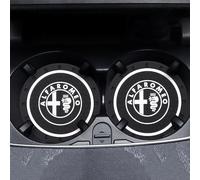 HHD_ABC Sottobicchiere per Auto per Alfa Romeo 159 Giulietta 147 Mito Giulia 156 166 GT Stelvio 4C 8C,Car Coaster per Portabicchieri Portabicchieri,tappetini Antiscivolo per portabicchieri dell'auto