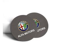 HHD_ABC Sottobicchiere per Auto per Alfa Romeo Alfa Alfetta Spider Brera Matta Mito Stelvio Giuli,Car Coaster per Portabicchieri Portabicchieri,tappetini Antiscivolo per portabicchieri dell'auto,C