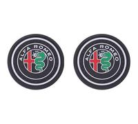 HHD_ABC Sottobicchiere per Auto per Alfa Romeo Giulietta Giulia Stelvio Mito 147 156 159 166,Car Coaster per Portabicchieri Portabicchieri,tappetini Antiscivolo per portabicchieri dell'auto