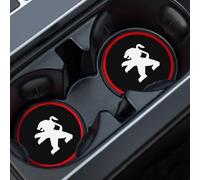 HHD_ABC Sottobicchiere per Auto per Peugeot 2008 206 207 3008 301 307 308 4008 408 5008,Car Coaster per Portabicchieri Portabicchieri,tappetini Antiscivolo per portabicchieri dell'auto