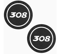HHD_ABC Sottobicchiere per Auto per Peugeot 307 3008 308,Car Coaster per Portabicchieri Portabicchieri,tappetini Antiscivolo per portabicchieri dell'auto,B