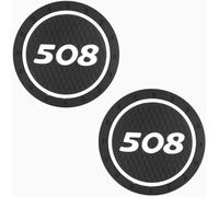 HHD_ABC Sottobicchiere per Auto per Peugeot 508,Car Coaster per Portabicchieri Portabicchieri,tappetini Antiscivolo per portabicchieri dell'auto
