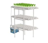 HHEMSTD Hydroponic System Grow Kit Hydroponic Site Grow Kit Idroponica Vegetable Growing System con 108 posizioni 3 strati 12 tubi pompa acqua per coltivazione verdure a foglia verde giardino ufficio