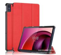 HHF - Accessori per tablet, cover rigida in PC, supporto magnetico a tre pieghe per tablet compatibile con Lenovo Tab M10 Plus di terza generazione 10,6" TB-125F (rosso)