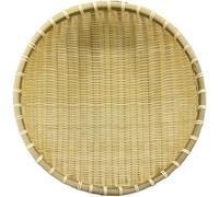 Hhf Cestini Bidoni Naturale Eco-Friendly Fatto A Mano Cestini di bambù Frutta Verdura Pane Rattan Cestino Portaoggetti Home Organizer Abbigliamento Stoccaggio, Light Yellow, 22x7cm