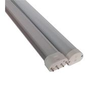 HHF Illuminazione, Confezione da 10, lampade a Tubo LED DC/AC12V 2G11 9w 48-2835SMD 225mm di Lunghezza Lampada a Guscio in Alluminio(Natural White)