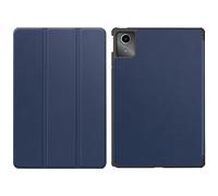 HHF Tab Accessori, custodia protettiva in pelle PU magnetica a tre pieghe compatibile con Lenovo Tab M10 di terza generazione 10,1" TB-328F (blu scuro)