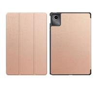 HHF Tab Accessori, custodia protettiva in pelle PU magnetica a tre pieghe compatibile con Lenovo Xiaoxin Pad plus TB-350FU 2023 da 11,5" (oro rosa)