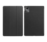 HHF Tab Accessori, custodia protettiva in pelle PU per tablet magnetica a tre pieghe, compatibile con Lenovo Tab M10 di terza generazione 10,1" TB-328F (nero)