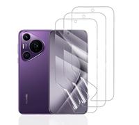 Hhfcryst Pellicola Idrogel Protettiva per Huawei Pura 70 Pro, 3 Pezzi HD Trasparente Morbido TPU Protezioni per Lo Schermo(Non Vetro Temperato)