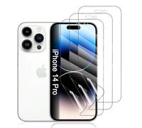 Hhfcryst Pellicola Idrogel Protettiva per iPhone 14 Pro, 3 Pezzi HD Trasparente Morbido TPU Protezioni per Lo Schermo(Non Vetro Temperato)