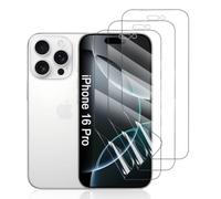 Hhfcryst Pellicola Idrogel Protettiva per iPhone 16 Pro, 3 Pezzi HD Trasparente Morbido TPU Protezioni per Lo Schermo(Non Vetro Temperato)