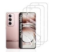 Hhfcryst Pellicola Idrogel Protettiva per Oppo Reno12 Pro, 3 Pezzi HD Trasparente Morbido TPU Protezioni per Lo Schermo(Non Vetro Temperato)