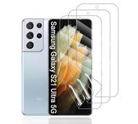Hhfcryst Pellicola Idrogel Protettiva per Samsung Galaxy S21 Ultra 5G, 3 Pezzi HD Trasparente Morbido TPU Protezioni per Lo Schermo(Non Vetro Temperato)