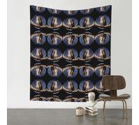 HHGFASD Arazzo decorativo, 152,4 x 129,5 cm, motivo gufo sotto la luna, morbido, resistente, delicato sulla pelle, leggero, da appendere alla parete, per interni ed esterni