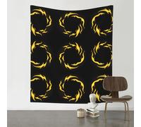 HHGFASD Arazzo decorativo, 152,4 x 129,5 cm, motivo palla di fuoco che brucia a vento, morbido, resistente, delicato sulla pelle, leggero, da appendere alla parete, per interni ed esterni