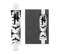 HHGFASD Astuccio in pelle PVC con segnalibro 2 in 1 con scritta "The Grave Guardian", antiscivolo, essenziale per conti di viaggio, colore: nero, bianco, One Size, Zaino Scuola