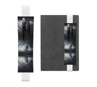 HHGFASD Black Ghost by The Dead Tree Pattern PVC Leather Pencil Case Bookmark 2-in-1 antiscivolo Storage Essential per conti di viaggio, bianco, One Size, Zaino Scuola