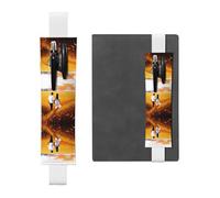 HHGFASD Black Love in the Wheat Field Pattern PVC Leather Pencil Case Bookmark 2-in-1 antiscivolo Storage Essential per conti di viaggio, bianco, One Size, Zaino Scuola