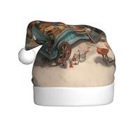 HHGFASD Food truck sulla spiaggia Modello Cappello di Natale per adulti materiale è morbido e leggero