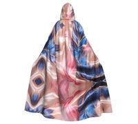 HHGFASD Halloween adulto mantello con cappuccio tessuti di seta modello comodo e morbido con tesa larga adatto per feste di ballo e raduni