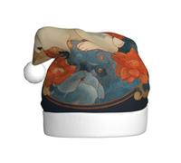 HHGFASD Il coniglio dietro lo schermo cappello di Natale per adulti è morbido e leggero