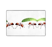 HHGFASD Little ants hiding from the rain Tappeto in tessuto di flanella 152,4 x 99,1 cm, tappetino per soggiorno, ufficio, tavolino da caffè, letto, balcone