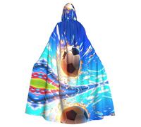 HHGFASD Mantello con cappuccio per adulti di Halloween Il modello di palla da calcio volante comodo e morbido con tesa larga adatto per feste di ballo e raduni