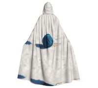 HHGFASD Mantello con cappuccio per adulti di Halloween Palla di filato sulla neve Modello comodo e morbido con tesa larga adatto per feste di ballo e raduni