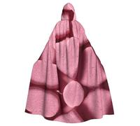 HHGFASD Mantello con cappuccio per adulti di Halloween rosa love cookies Modello comodo e morbido con tesa larga adatto per feste di ballo e raduni