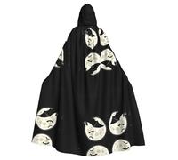 HHGFASD Mantello con cappuccio per adulti di Halloween The Grave Guardian Pattern comodo e morbido con tesa larga adatto per feste di ballo e raduni