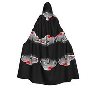 HHGFASD Mantello con cappuccio per adulti di Halloween Una piccola auto che persegue l'amore Modello comodo e morbido con tesa larga adatto per feste di ballo e raduni