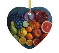 HHGFASD Pendente di amore ceramico di Natale del modello variopinto della frutta con la corda metallica dell'oro per la