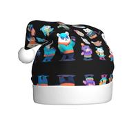 HHGFASD Pixel Bear Riot Pattern Cappello di Natale per adulti materiale è morbido e leggero