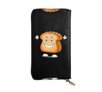 HHGFASD Portafoglio lungo in pelle con fette di pane danzanti modello comodo e leggero chiusura con cerniera per riporre monete e carte di credito.