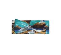 HHGFASD Reefs and waves by the sea - Fascia per bambini con fiocco, morbida, delicata sulla pelle ed elastica, in poliestere, per neonati da 0 a 6 mesi