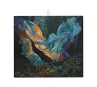 HHGFASD - Tappetino scolapiatti per cucina, modello Aurora, in tulle, ultra assorbente, reversibile ed elegante, tappetino da cucina