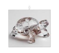 HHGFASD - Tappetino scolapiatti per cucina, trasparente, motivo tartaruga, ultra assorbente, reversibile ed elegante, tappetino da cucina