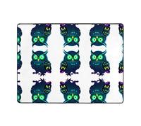 HHGFASD Tappeto antiscivolo 160 x 122 cm Neon Owl Nightvision Pattern buon assorbimento d'acqua adatto per cucina, bagno e soggiorno