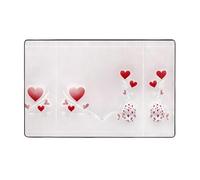 HHGFASD Tappeto in tessuto di flanella con motivo con corna e uova d'amore, 152,4 x 99,1 cm, tappetino per soggiorno, ufficio, tavolino, letto, balcone
