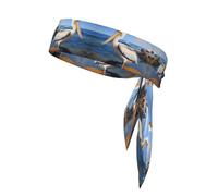 HHGFASD The Mighty Pelican Pattern Sport Head Tie Fascia per uomini e donne, morbida e traspirante, assorbe l'umidità atletica