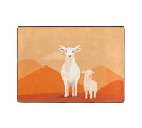 HHGFASD The Standing Lamb - Tappeto con motivo agnello in piedi, 203 x 147 cm, per soggiorno, ufficio, tavolino da caffè, letto, balcone, morbido, soffice, assorbe l'acqua, durevole