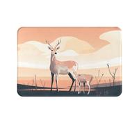 HHGFASD Zerbino 40,6 x 61 cm con motivo cervo Sika in piedi, assorbente, antiscivolo, per porte d'ingresso, ingressi e bagni