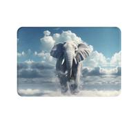 HHGFASD Zerbino 40,6 x 61 cm Il piccolo elefante sulle nuvole modello assorbente antiscivolo per porte d'ingresso, ingressi e bagni