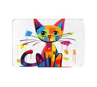 HHGFASD Zerbino 40,6 x 61 cm, motivo gatto triste, assorbente, antiscivolo, per porte d'ingresso, ingressi e bagni